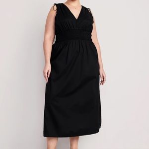 Tie Shoulder Black Maxi Dress - NWT!! 3X